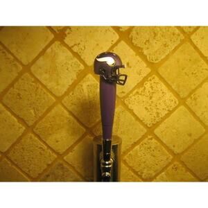 Minnesota Vikings Beer Tap Handle Team Football Keg Kegerator Wood Skol Helmet